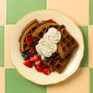 Vegan Buckwheat Waffle with Maple