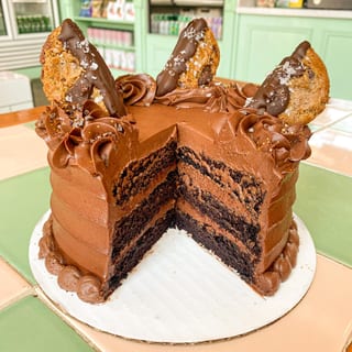 Triple Chocolate Cake Slice
